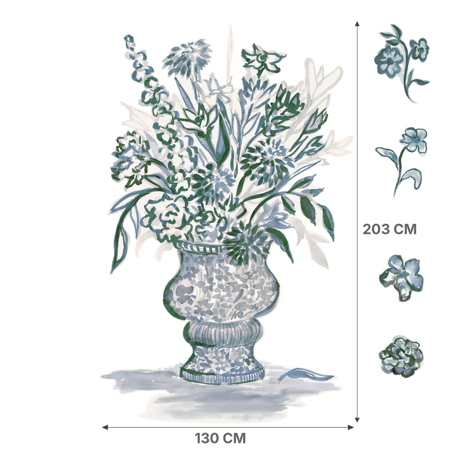 "Bouquet" by Valentine Durand - blue version