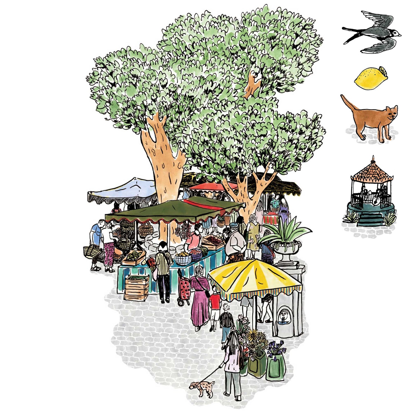 "Le marché" par Lise Villa