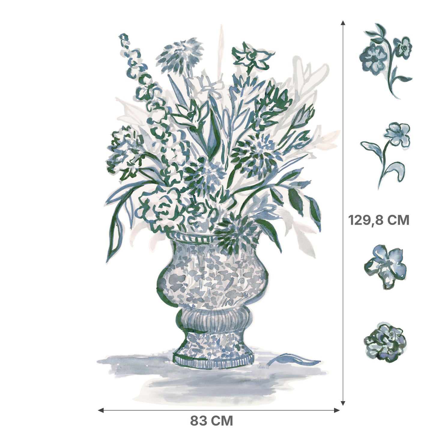"Bouquet" by Valentine Durand - blue version