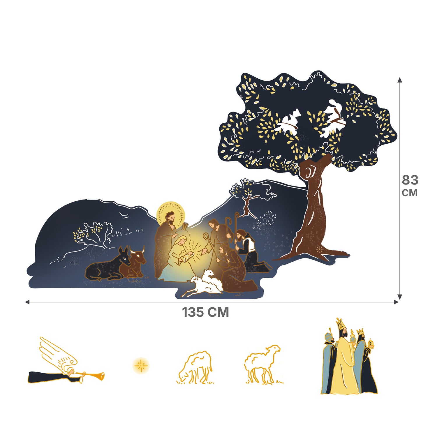 "Nativity" by Atelier Félicita - polychrome version