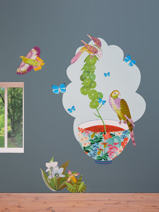 "Bol aux oiseaux''  par Jiliane Cheminade - version ciel